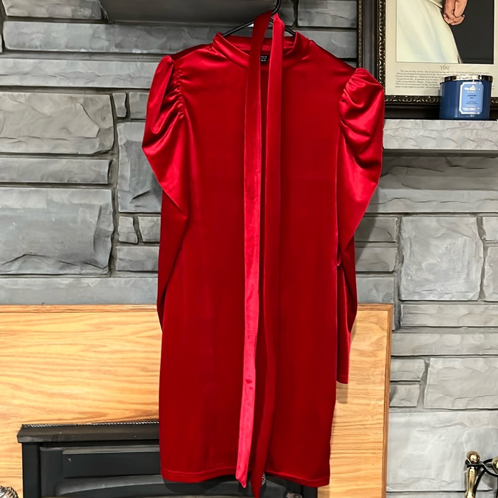 Red velvet dress